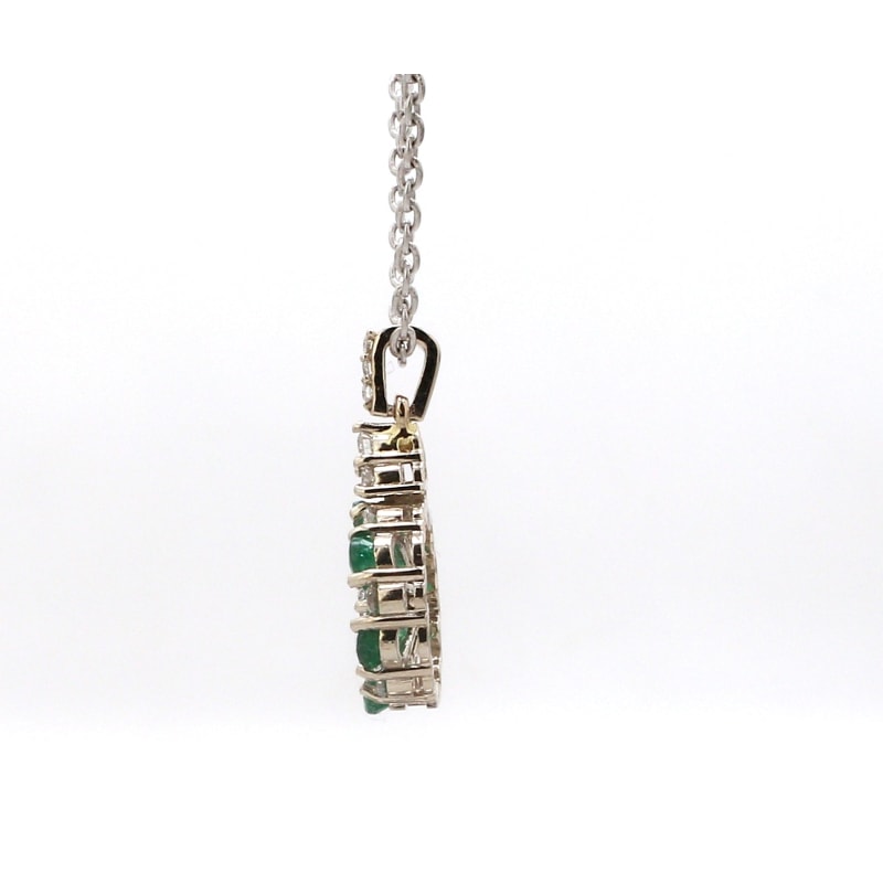Pendentif or émeraude
