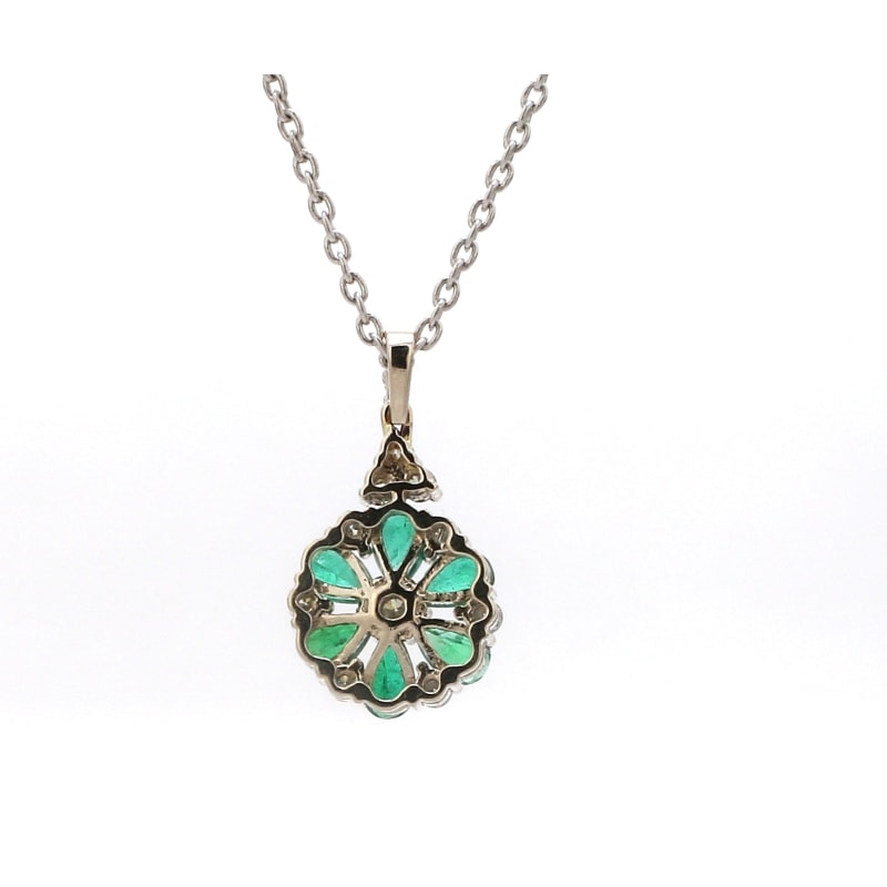 Pendentif or émeraude