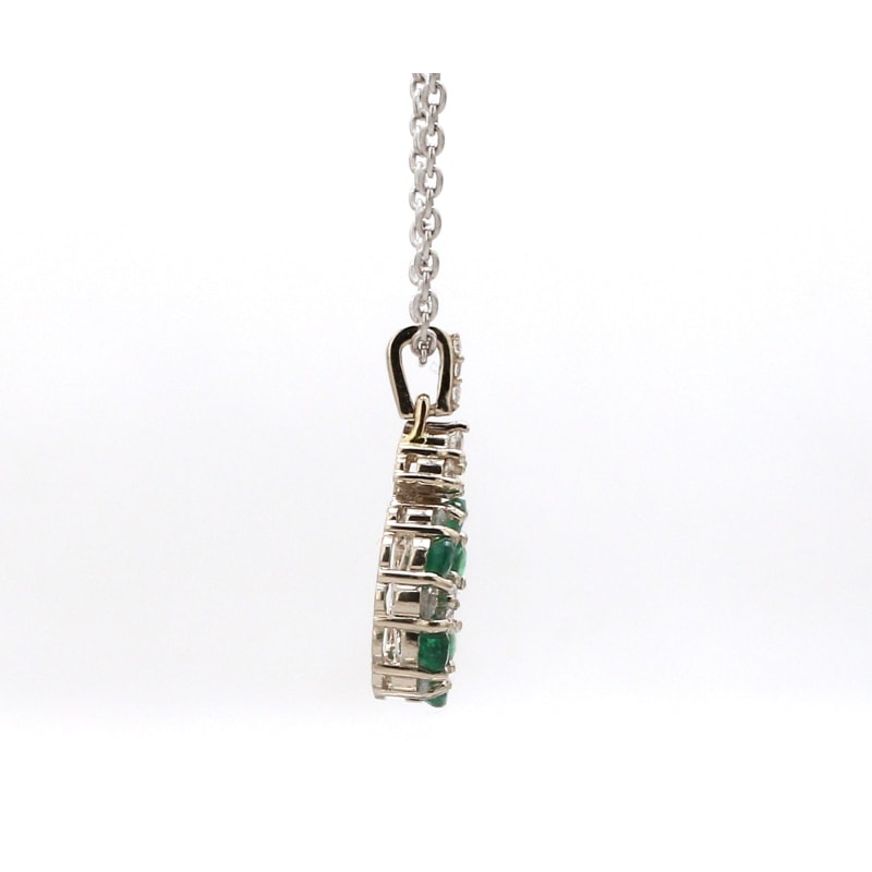 Pendentif or émeraude