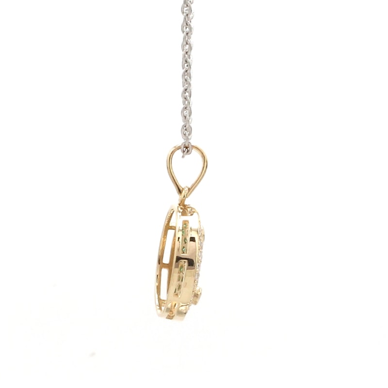 Pendentif Yin/Yang en émeraude et diamants