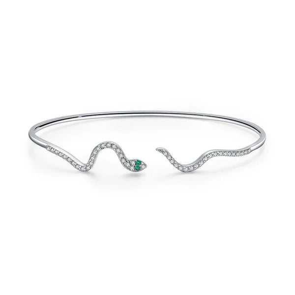 Bangle Serpent Argent | Bracelet Jonc Argent pour Femme