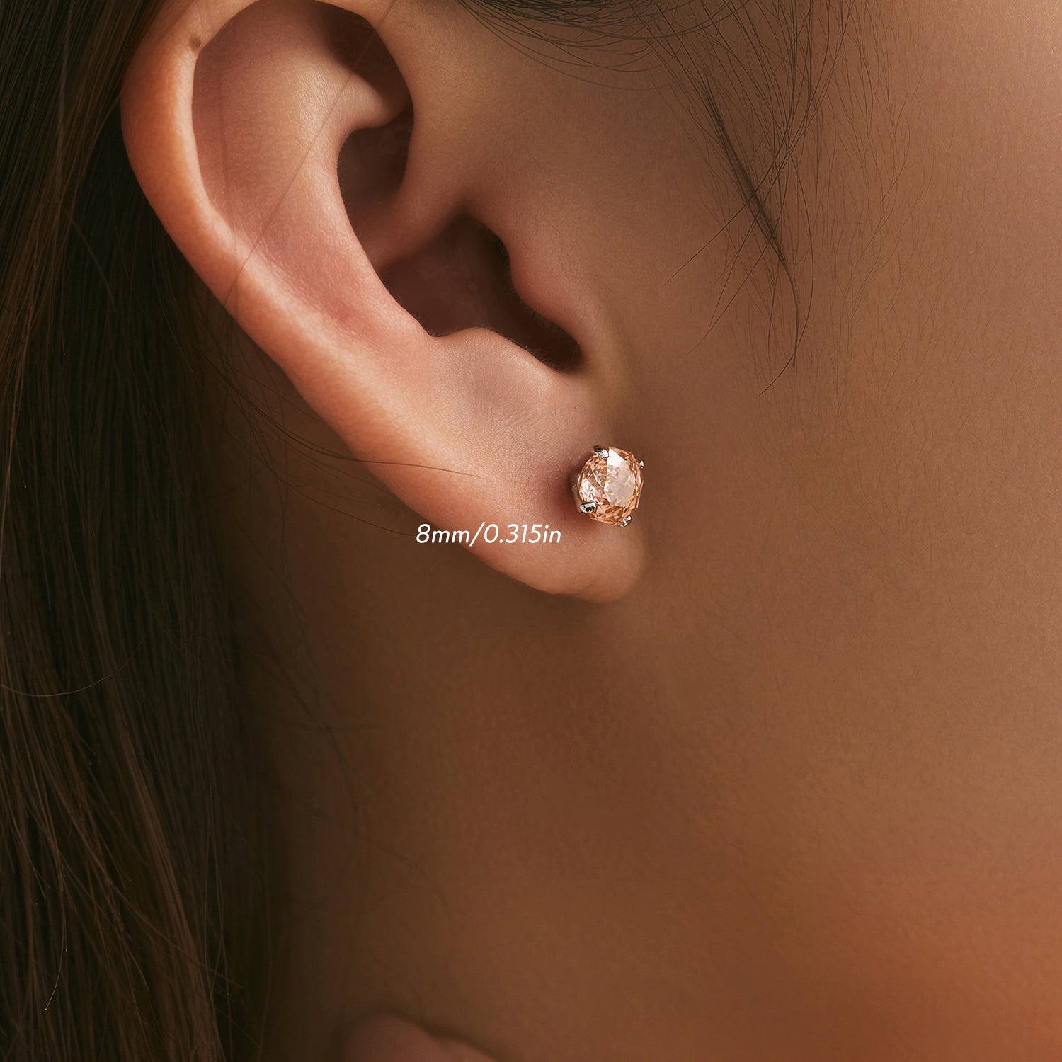 Boucle d’oreille Rose Poudré | Bijoux Argent