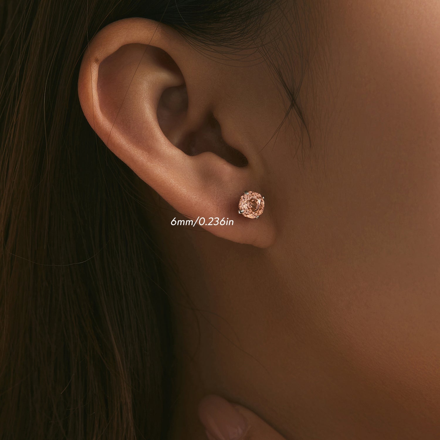 Boucle d’oreille Rose Poudré | Bijoux Argent