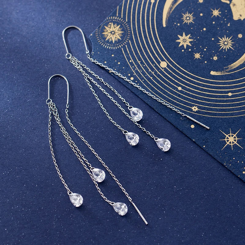 Boucles d’oreilles Pendantes Chaîne