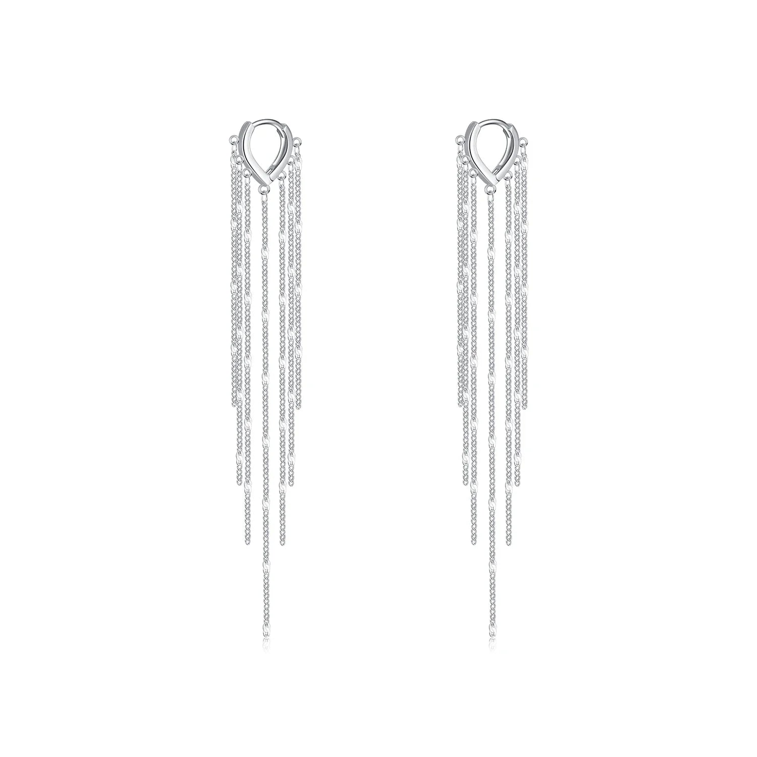 Boucles d’oreilles Pendantes Chaîne Argent