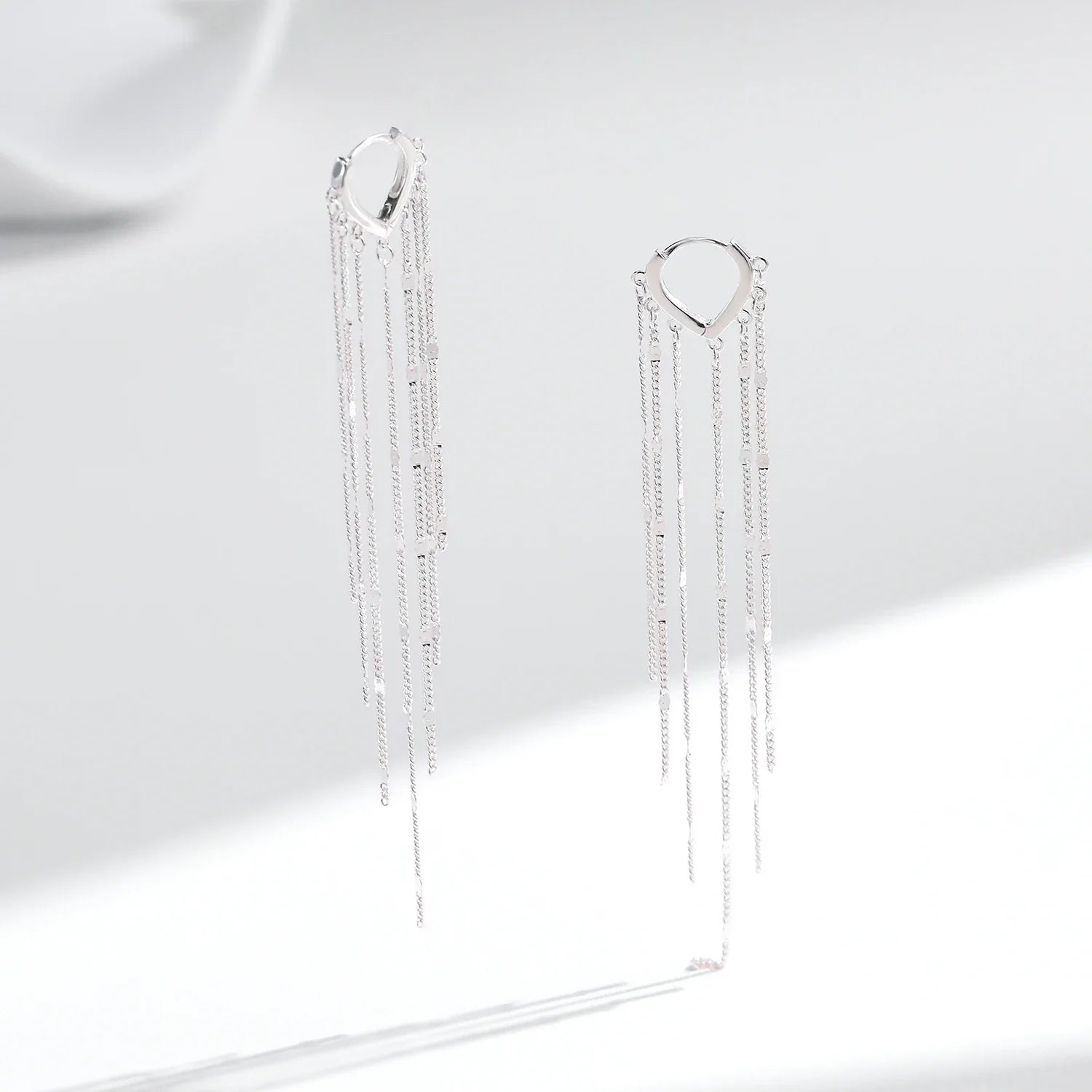 Boucles d’oreilles Pendantes Chaîne Argent