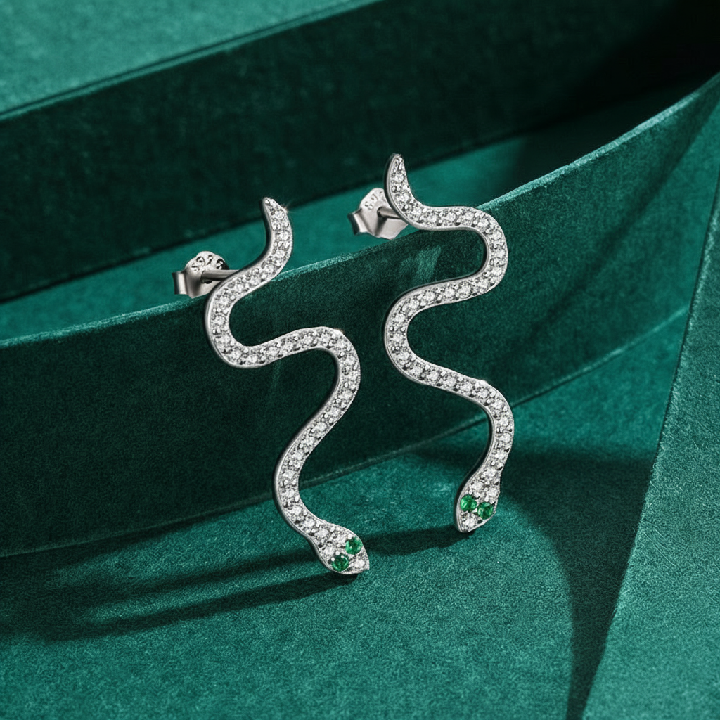 Boucles d’oreilles Serpent Argent 925