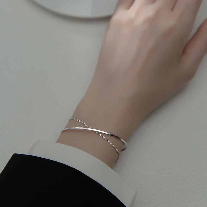Bracelet Argent Femme Chaîne Multi-Rangs | Bijoux Argent