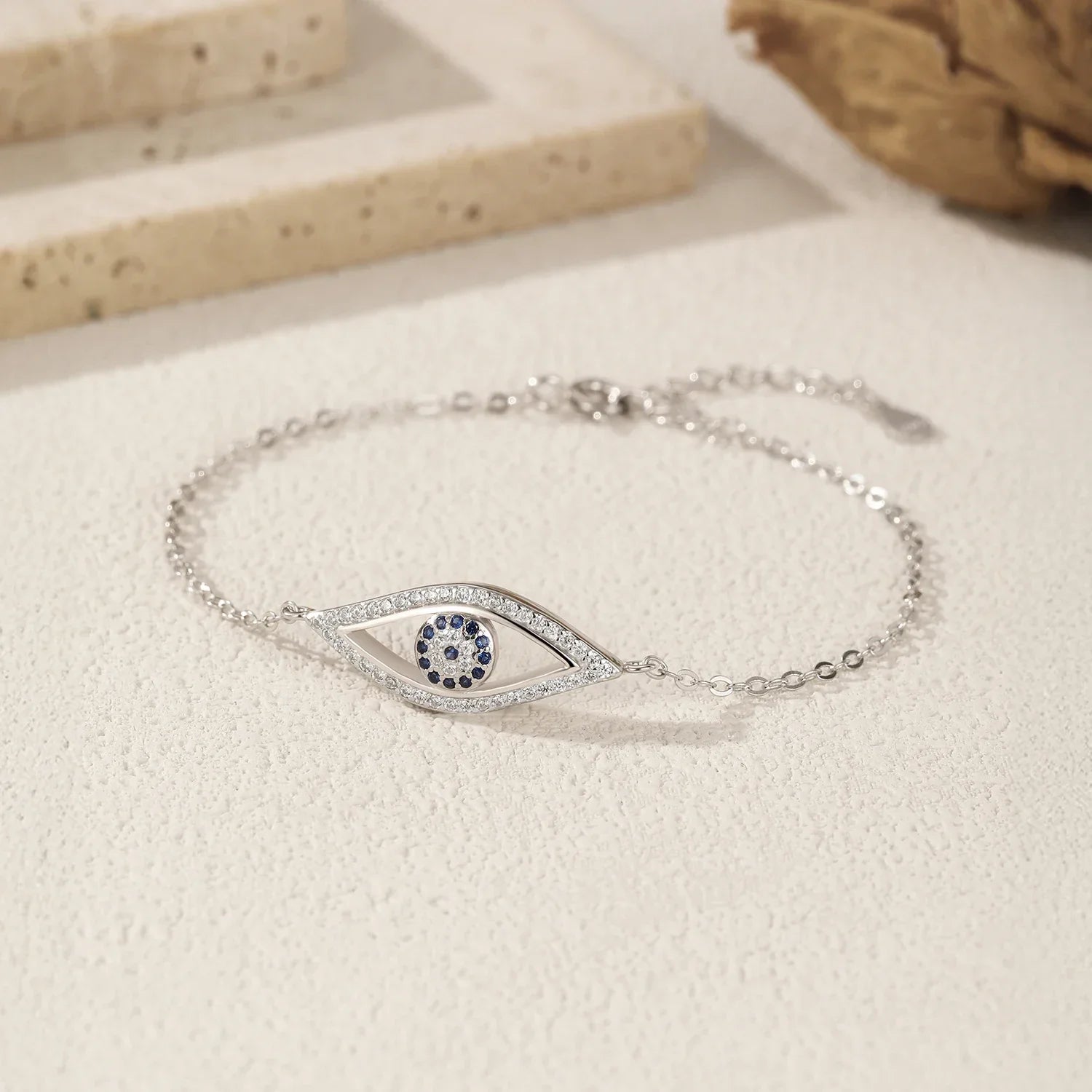 Bracelet Argent Femme | Bracelet Oeil | Bracelet Chaîne