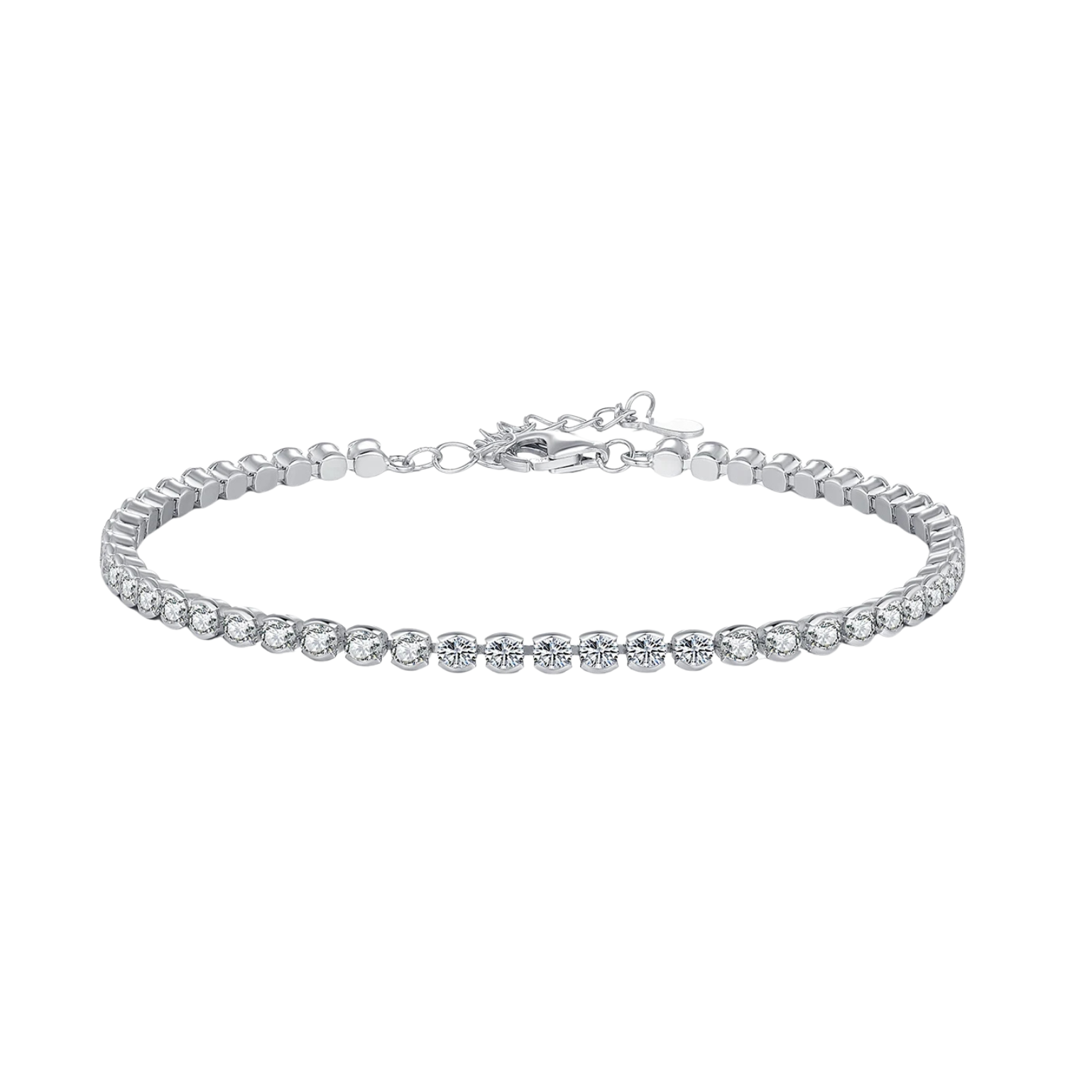 Bracelet Argent Femme | Sertis Semi-Clos