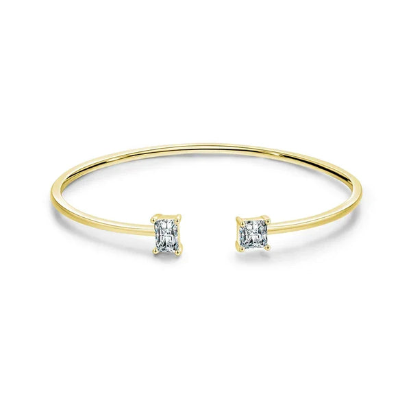 Bracelet Jonc en Argent pour Femme Zircons