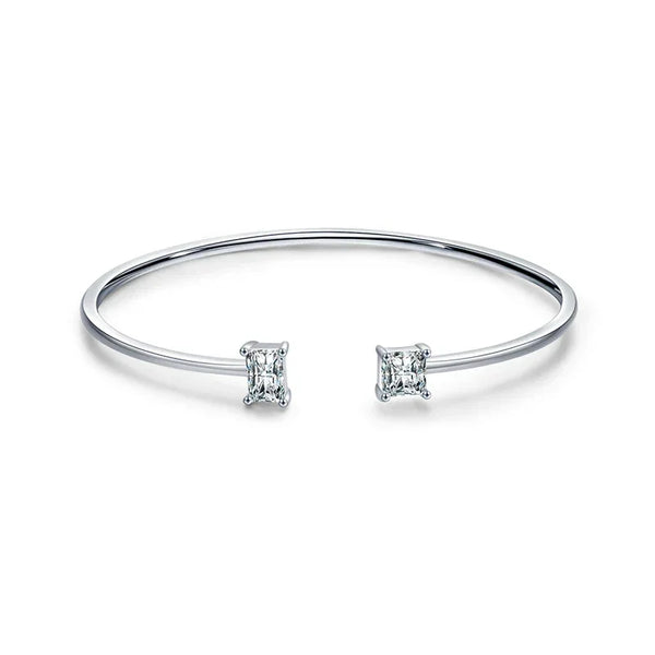 Bracelet Jonc en Argent pour Femme Zircons