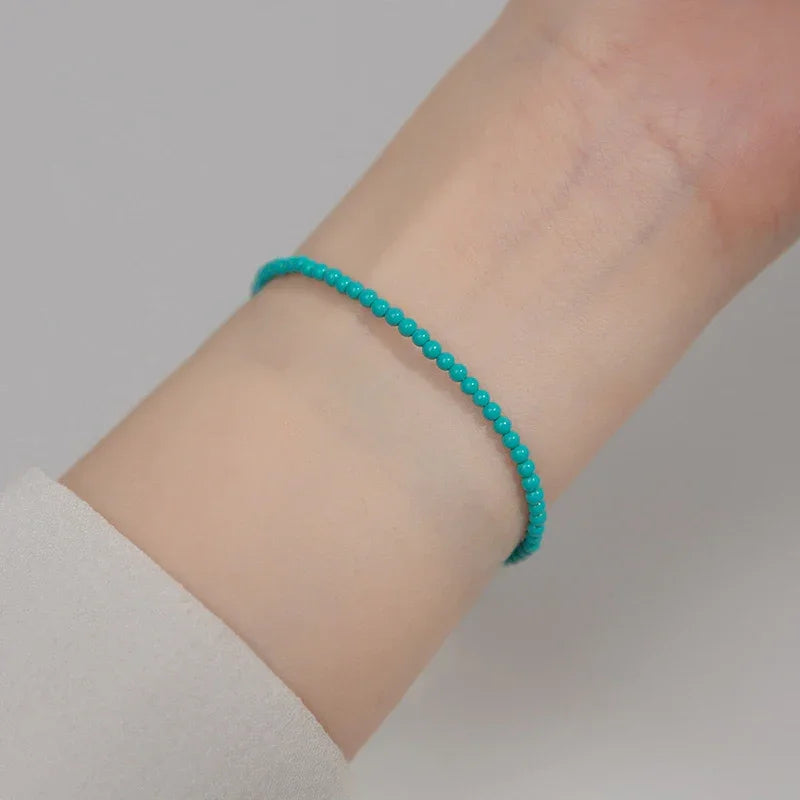 Bracelet Perles Turquoise Argent 925 | Bijoux Femmes