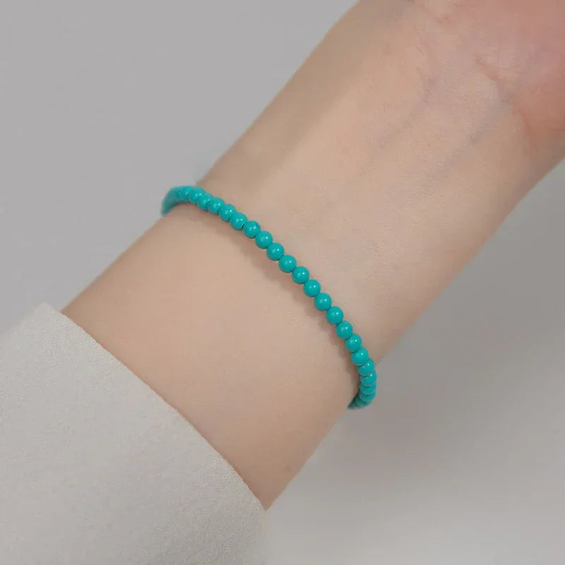 Bracelet Perles Turquoise Argent 925 | Bijoux Femmes