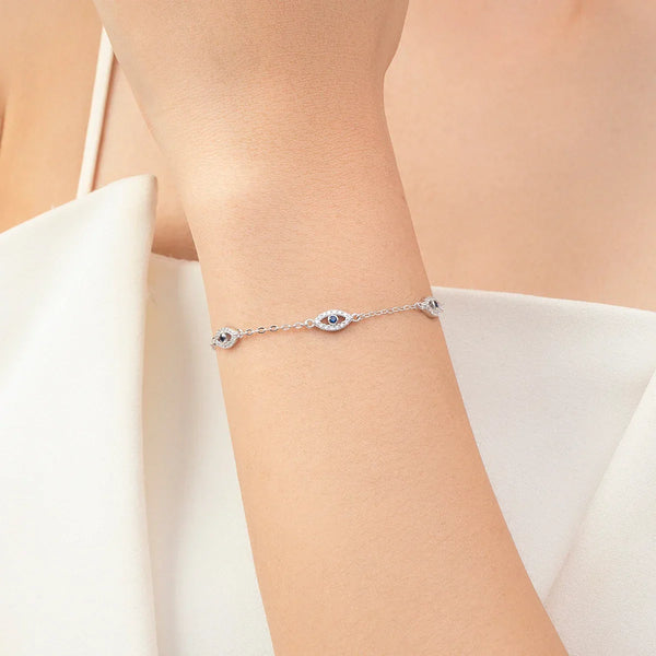 Bracelet Protection Femme Oeil | Bracelet Argent Femme