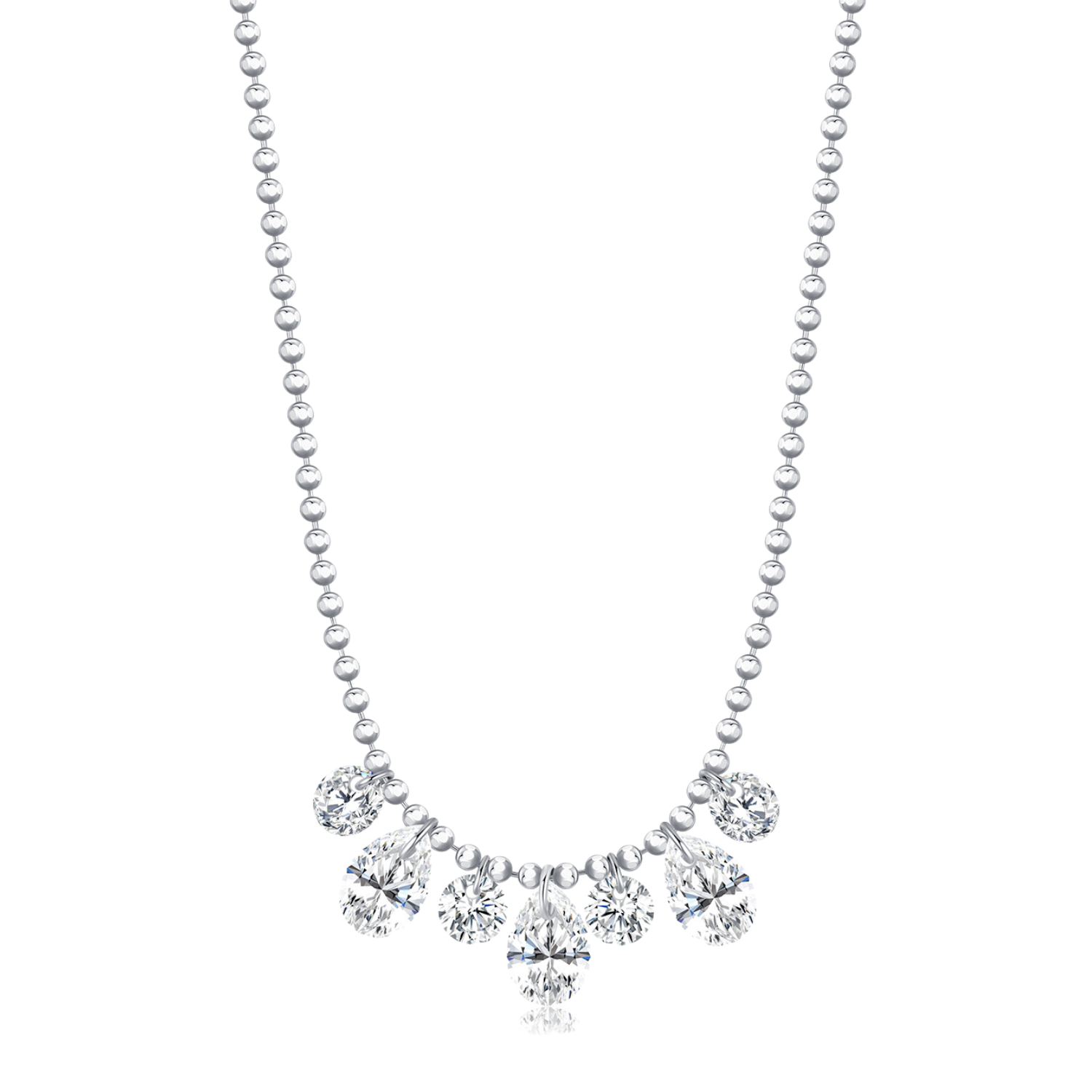 collier femme argent pendant brillant
