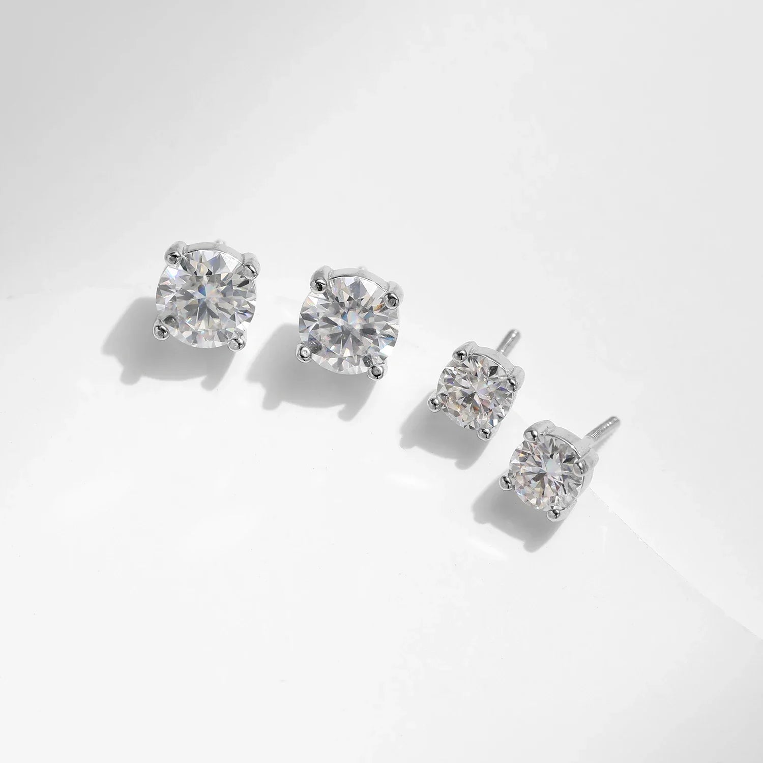 Clous d’oreilles Argent | Boucles d’oreilles Moissanite