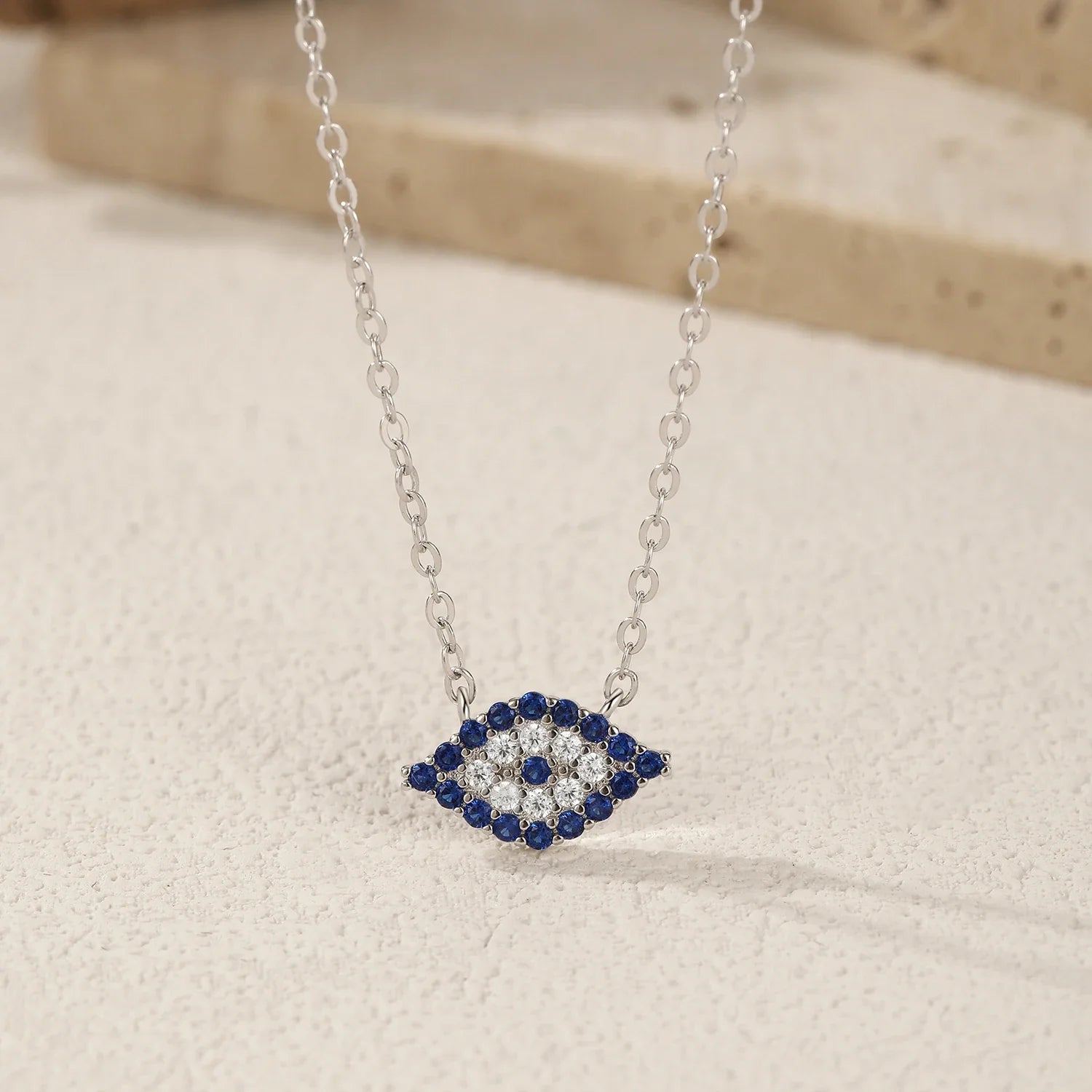 Collier Argent Femme Oeil