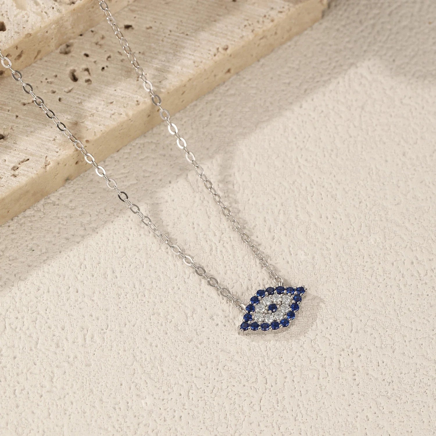 Collier Argent Femme Oeil