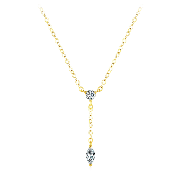 Collier cravate Argent Zircon | Bijou Femme