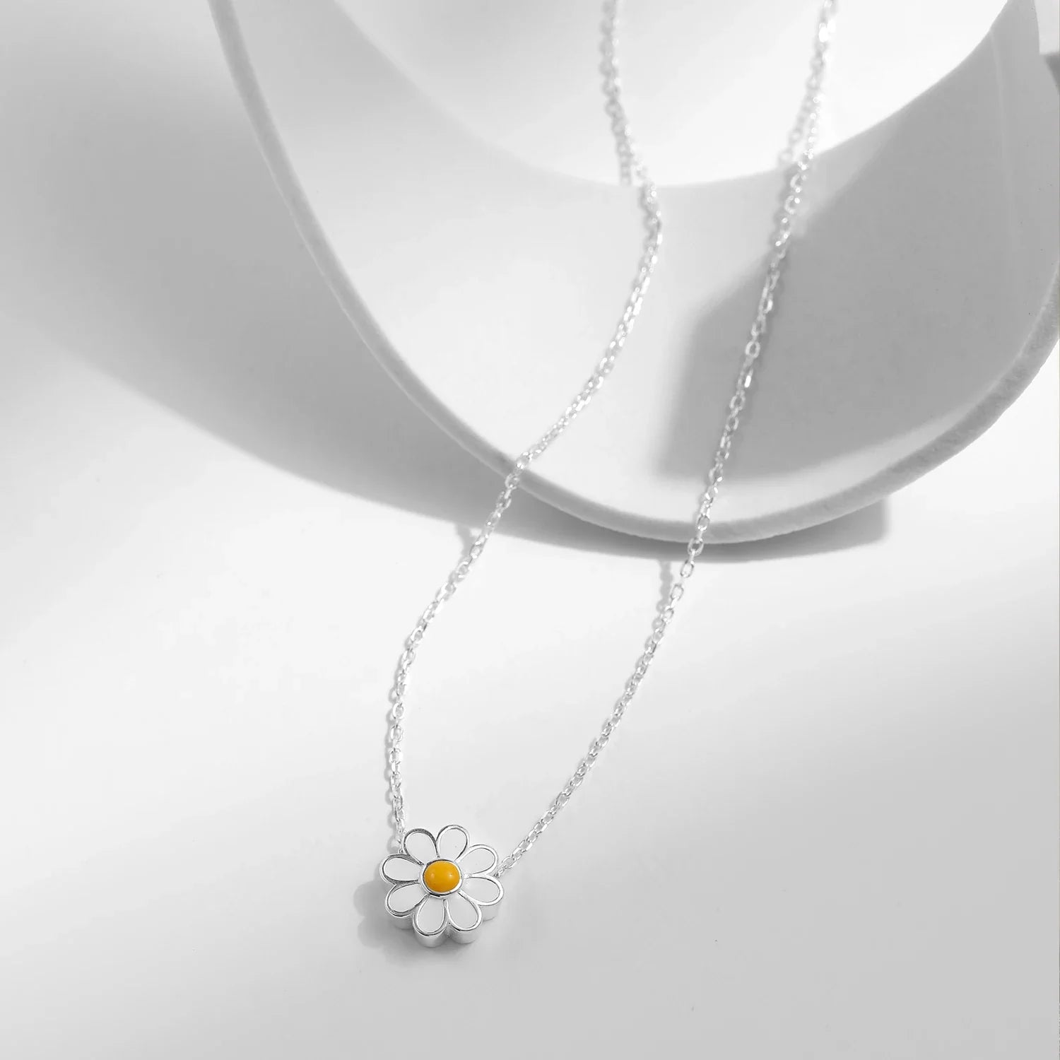 Collier Paquerette | Collier Argent Pour Femme | Pendentif