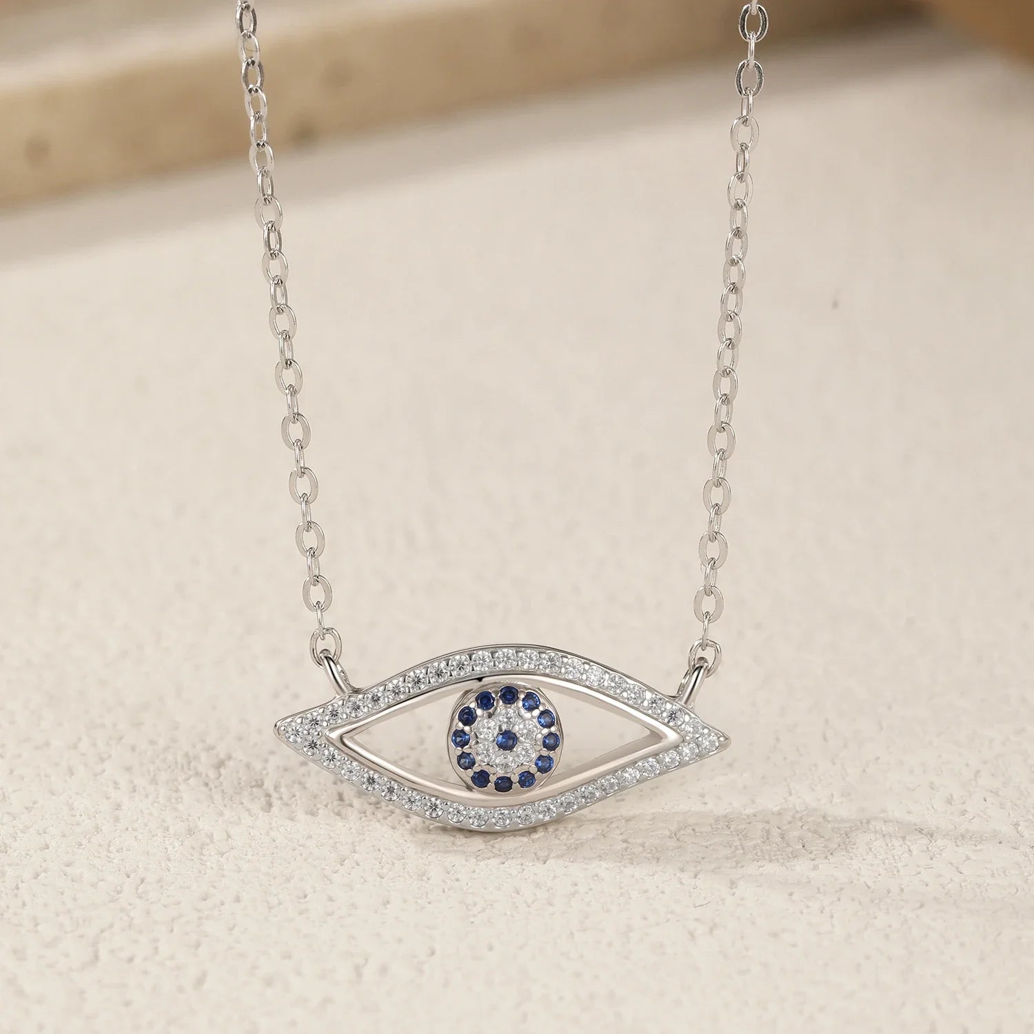 Collier Protection Mauvais Oeil Argent